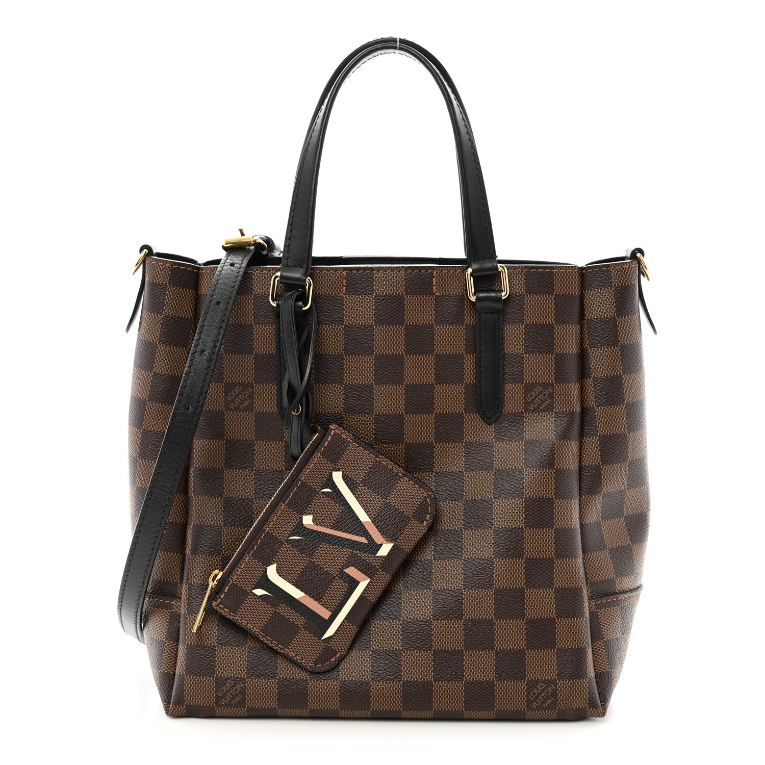 Louis Vuitton Damier Ebene Belmont PM Black 1 of 10