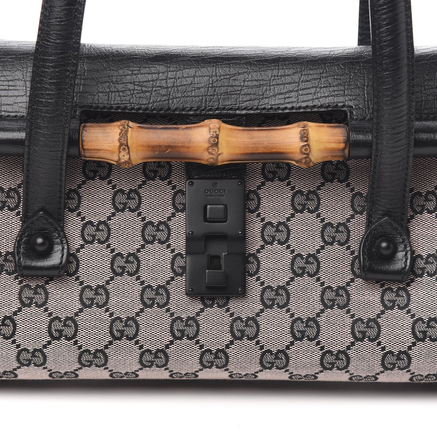 Monogram Bamboo Bullet Handbag Black