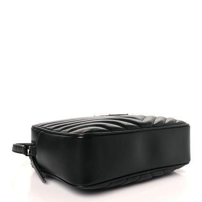 Saint Laurent Calfskin Matelasse Monogram Monochrome Lou Camera Bag Black 4 of 9