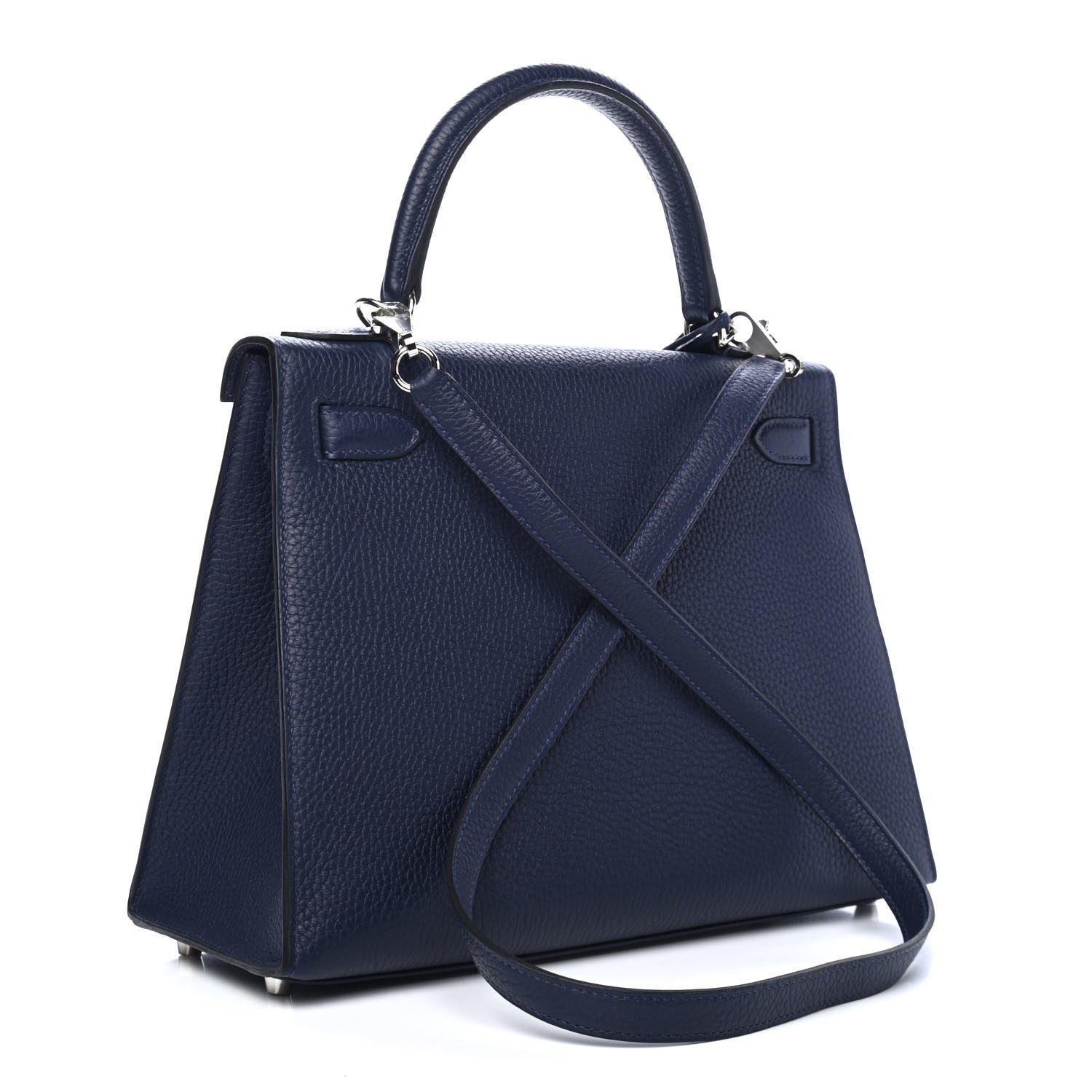Hermes Togo Kellygraphie Lettre R Kelly Sellier 28 Bleu Nuit Bleu Brighton Terre Battue 2 of 8