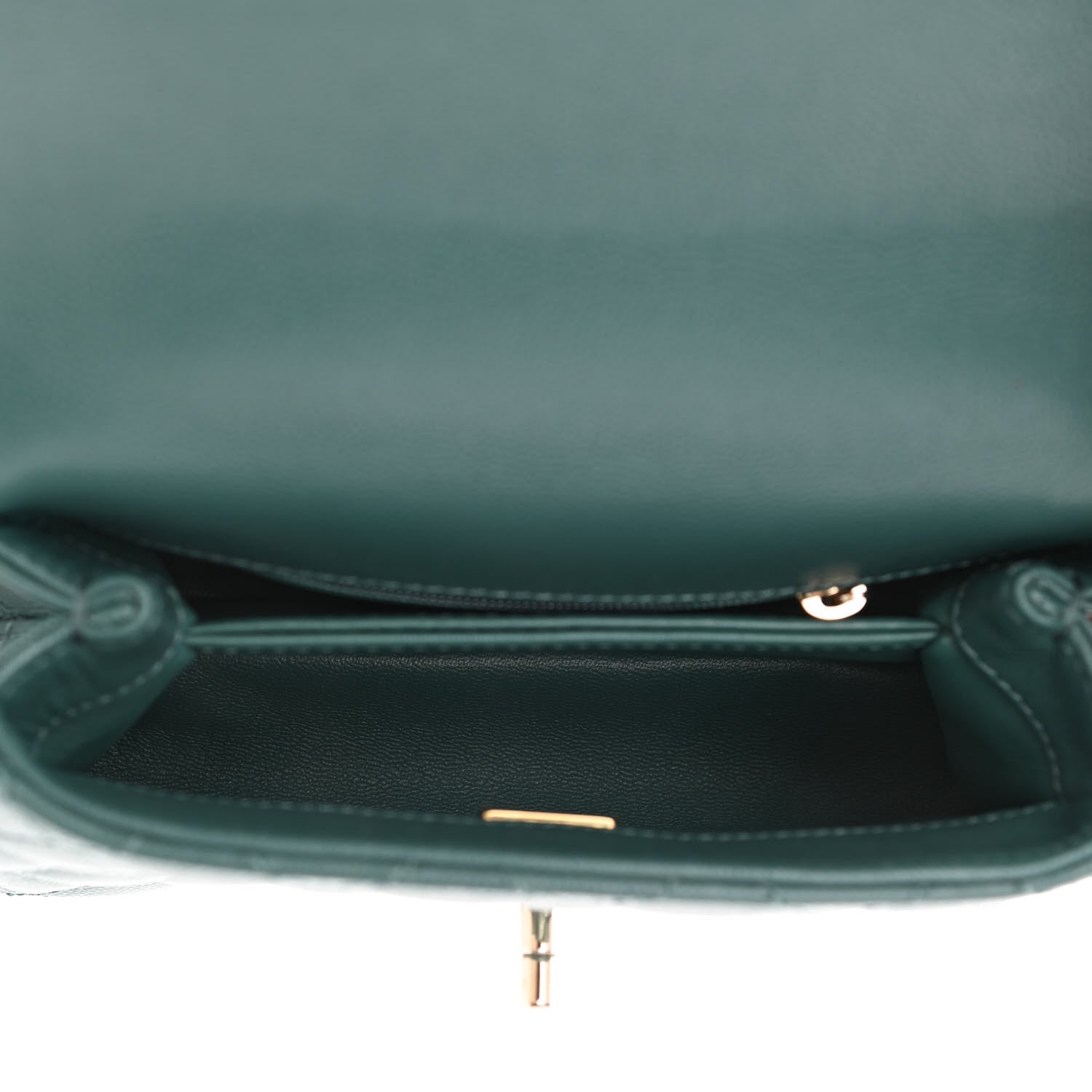 Chanel Caviar Quilted Extra Mini Coco Handle Flap Green 5 of 11
