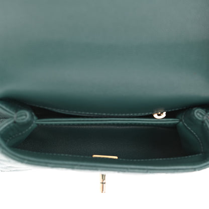 Chanel Caviar Quilted Extra Mini Coco Handle Flap Green 5 of 11