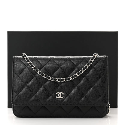 Chanel Caviar Quilted Wallet on Chain WOC Black 12 of 12