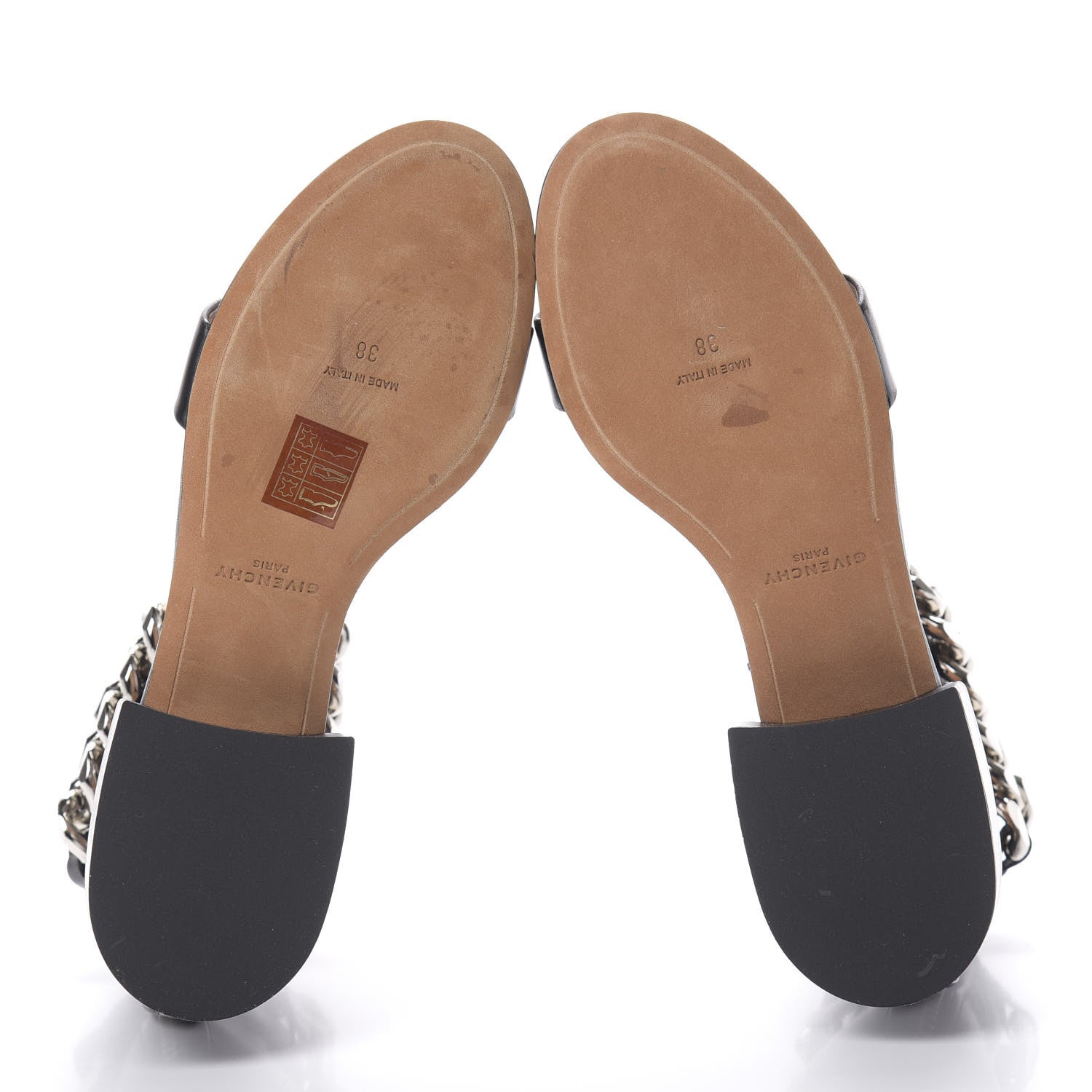 Givenchy Lambskin Ankle Chain Sandals 38 Black 6 of 9
