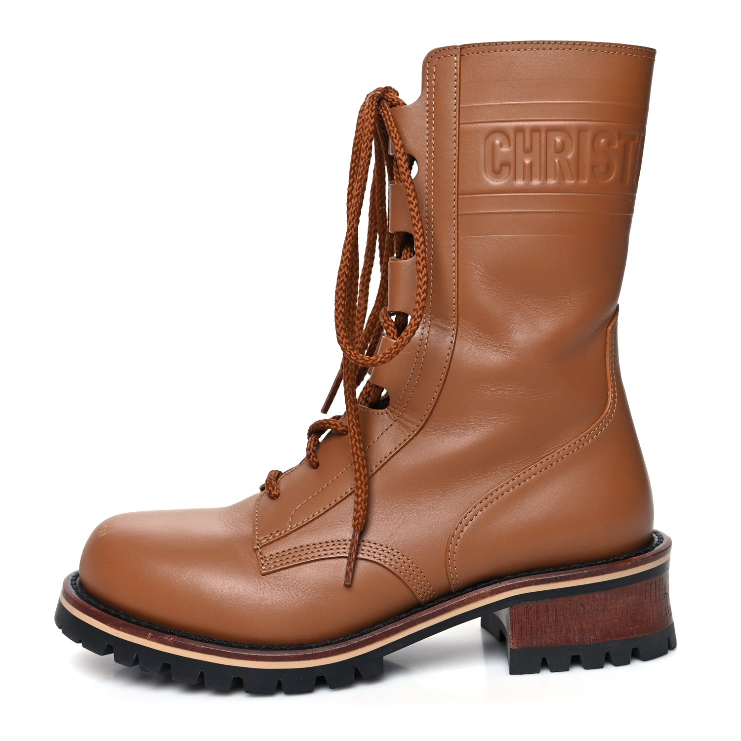 Christian Dior Calfskin Dior Quest 35mm Hiking Boots 36.5 Golden Saddle 1 of 14