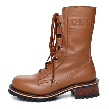 Christian Dior Calfskin Dior Quest 35mm Hiking Boots 36.5 Golden Saddle 1 of 14