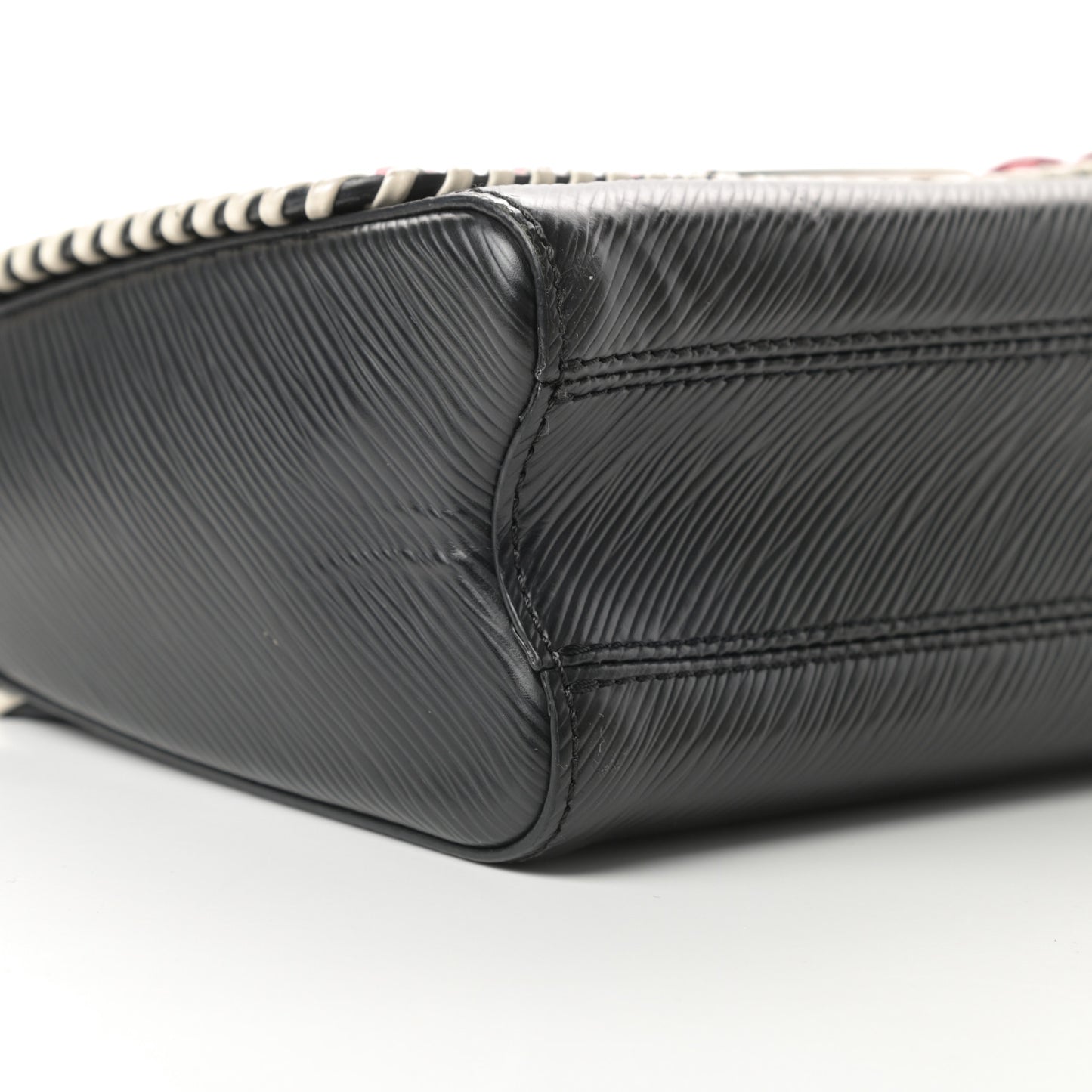 Epi Braided Twist Shoulder Bag MM Black