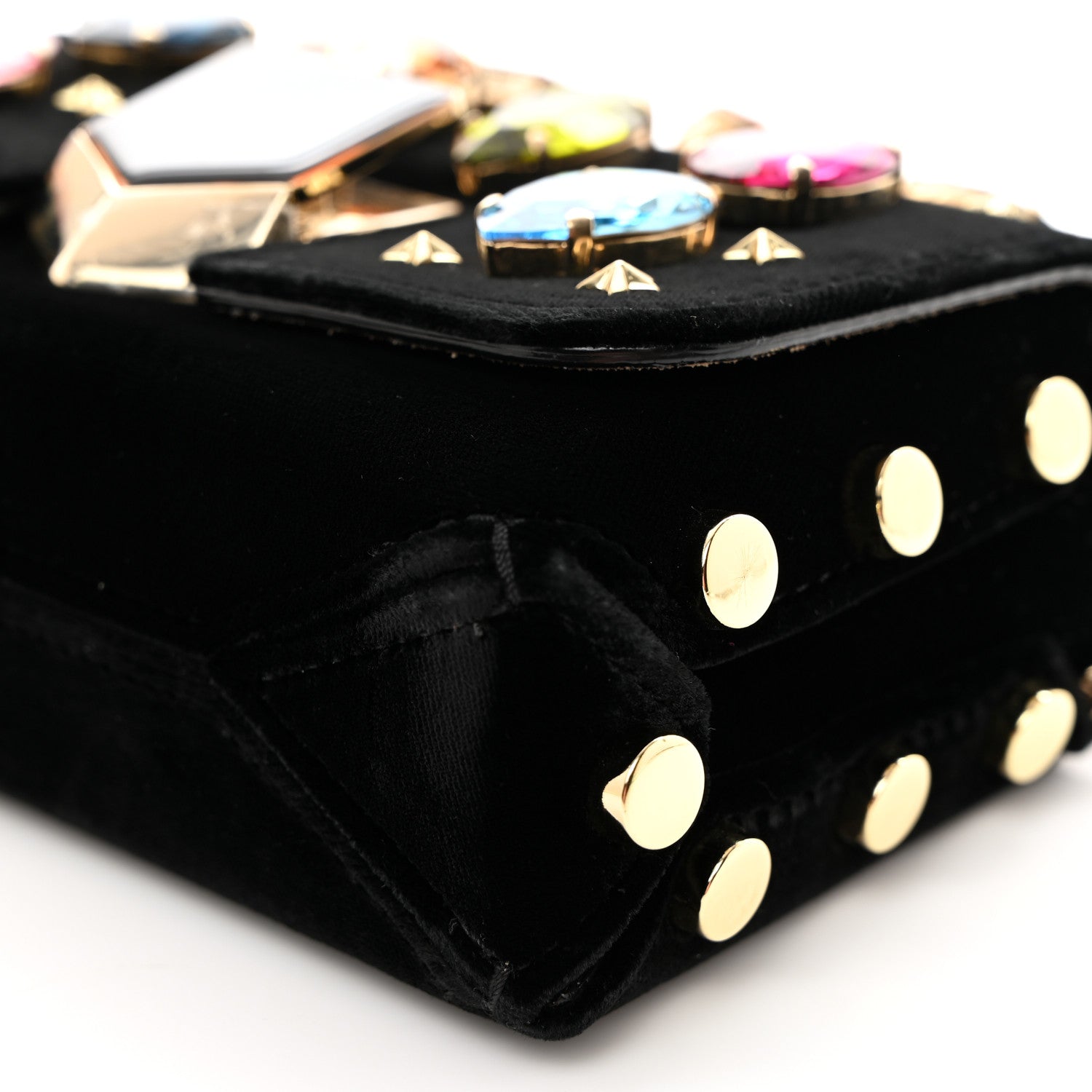 Jimmy Choo Velvet Lockett Petite Shoulder Bag Black 10 of 10