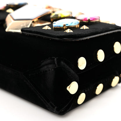 Jimmy Choo Velvet Lockett Petite Shoulder Bag Black 10 of 10