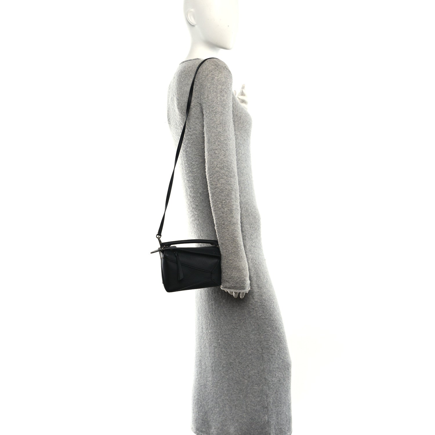 Loewe Calfskin Mini Puzzle Edge Bag Black 2 of 11