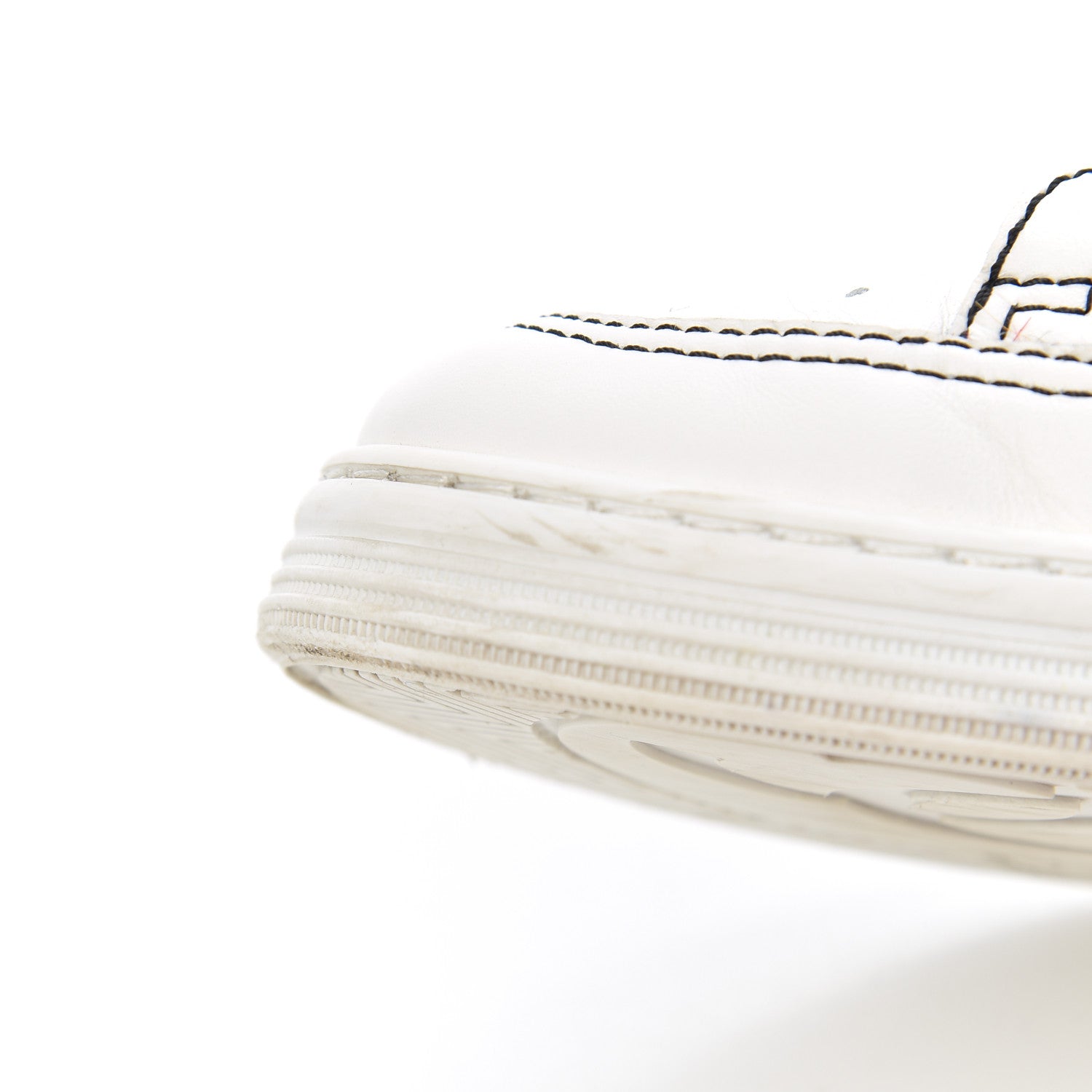 Chanel Calfskin Womens Logo Sneakers 39 White Black 15 of 23