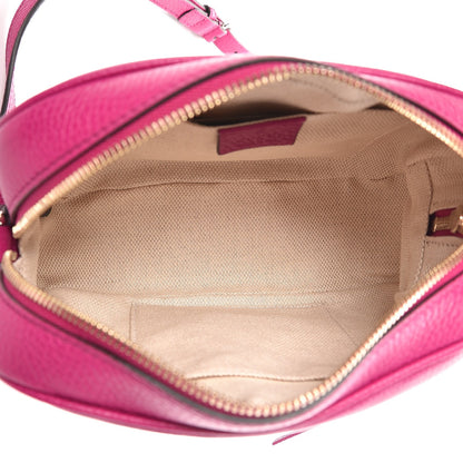 Gucci Pebbled Calfskin Small Soho Disco Bag Bright Bougainvillea 5 of 7