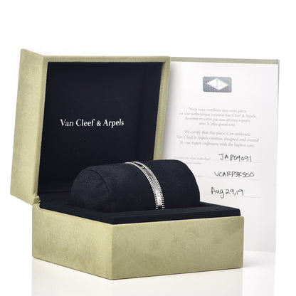 Van Cleef & Arpels 18K White Gold Perlee Signature Bangle Bracelet S 5 of 5