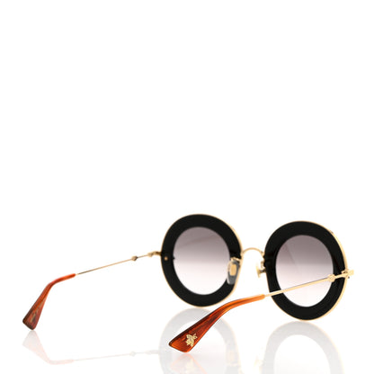 Gucci Metal L'Aveugle Par Amour Round Frame Sunglasses GG0113S Black 4 of 9
