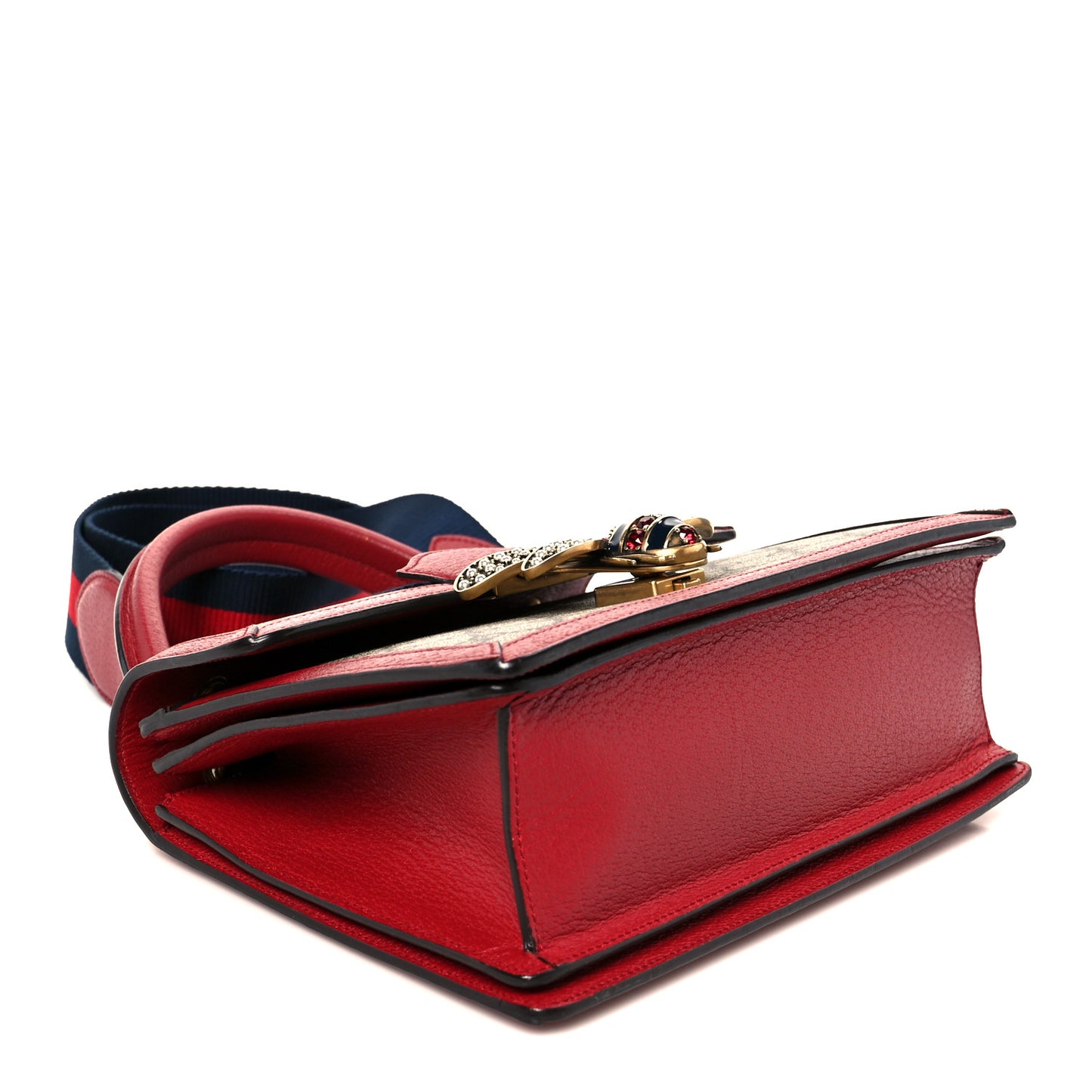 GG Supreme Monogram Small Queen Margaret Top Handle Bag Red