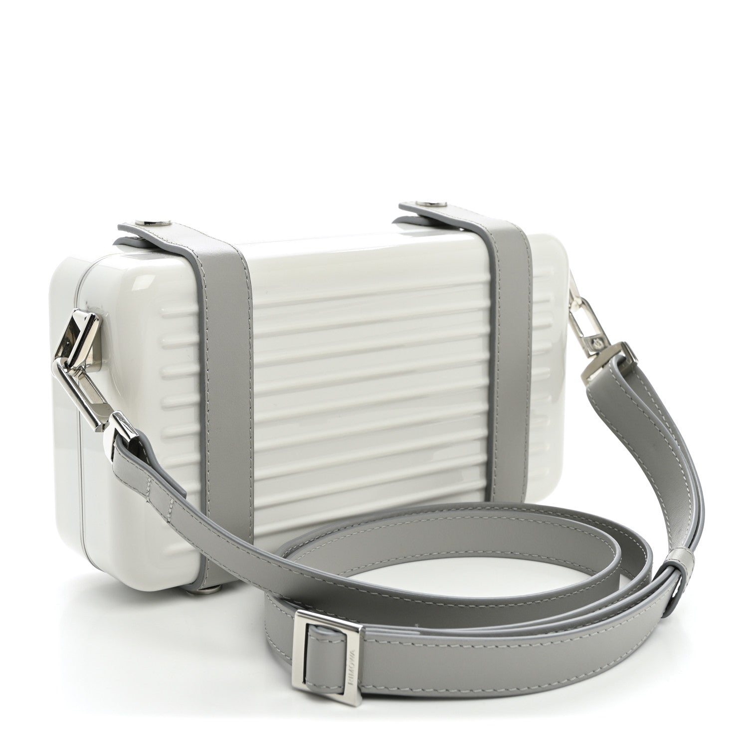 Rimowa Gloss Polycarbonate Personal Cross-Body Bag White Grey 2 of 9
