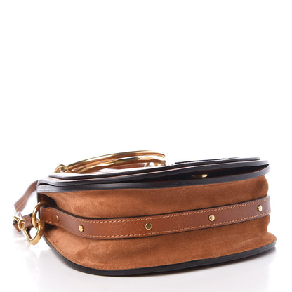 Chloe Calfskin Suede Small Nile Bracelet Bag Caramel 4 of 7