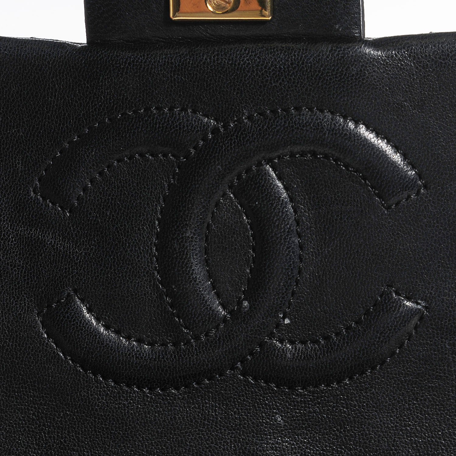 Chanel Lambskin Quilted Mini Square Flap Black 7 of 10