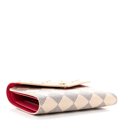 Louis Vuitton Damier Azur Studded Victorine Wallet 4 of 7