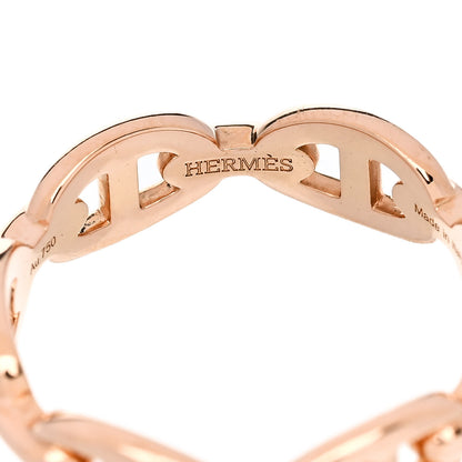 Hermes 18K Rose Gold PM Chaine d'Ancre Enchainee Ring 56 7.75 4 of 9