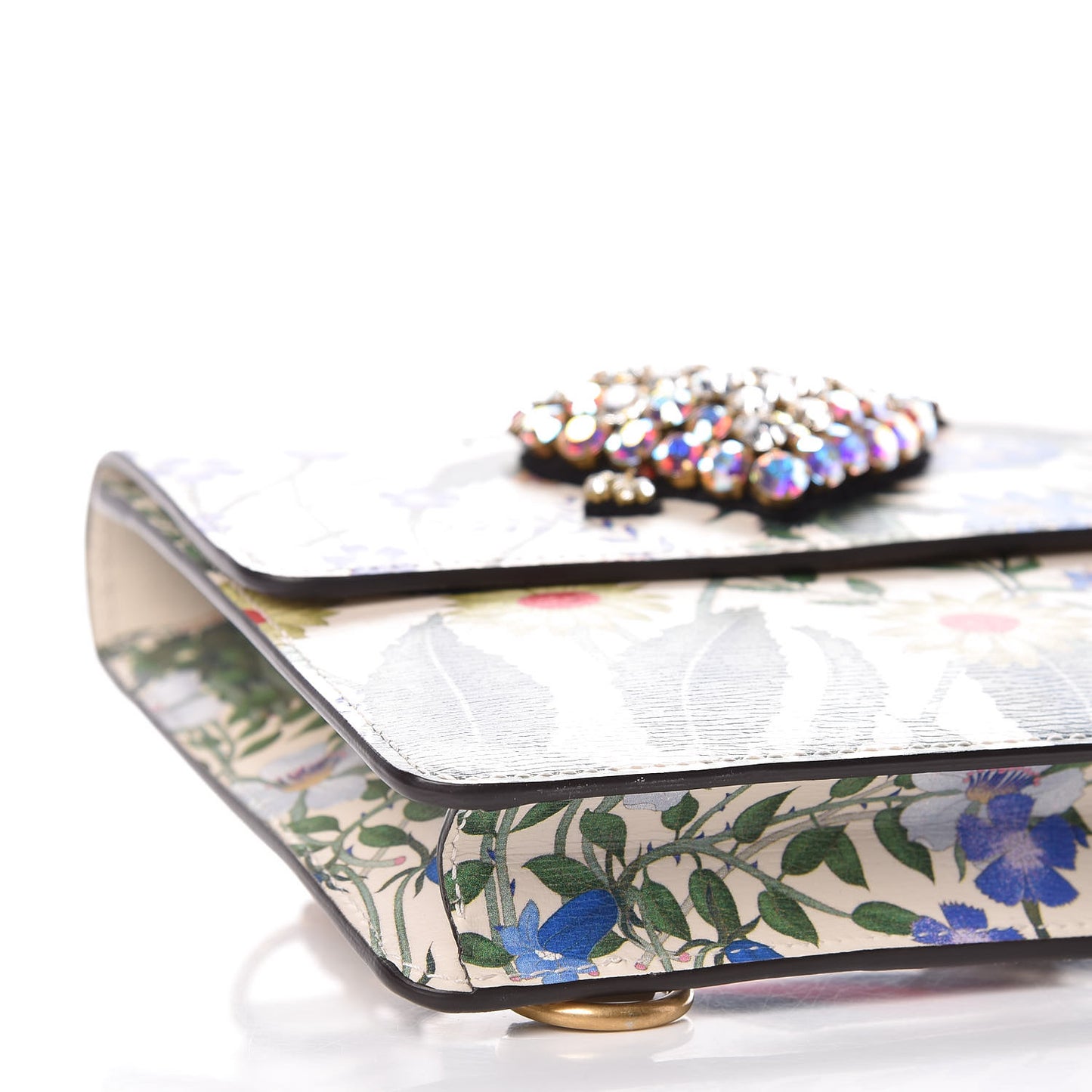 Calfskin Web Floral Crystal Heart Totem
