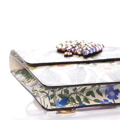 Gucci Calfskin Web Floral Crystal Heart Totem 8 of 15