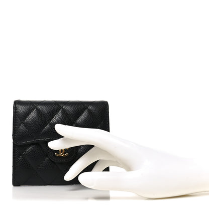 Chanel Caviar Quilted Compact Flap Wallet Black 2 of 9