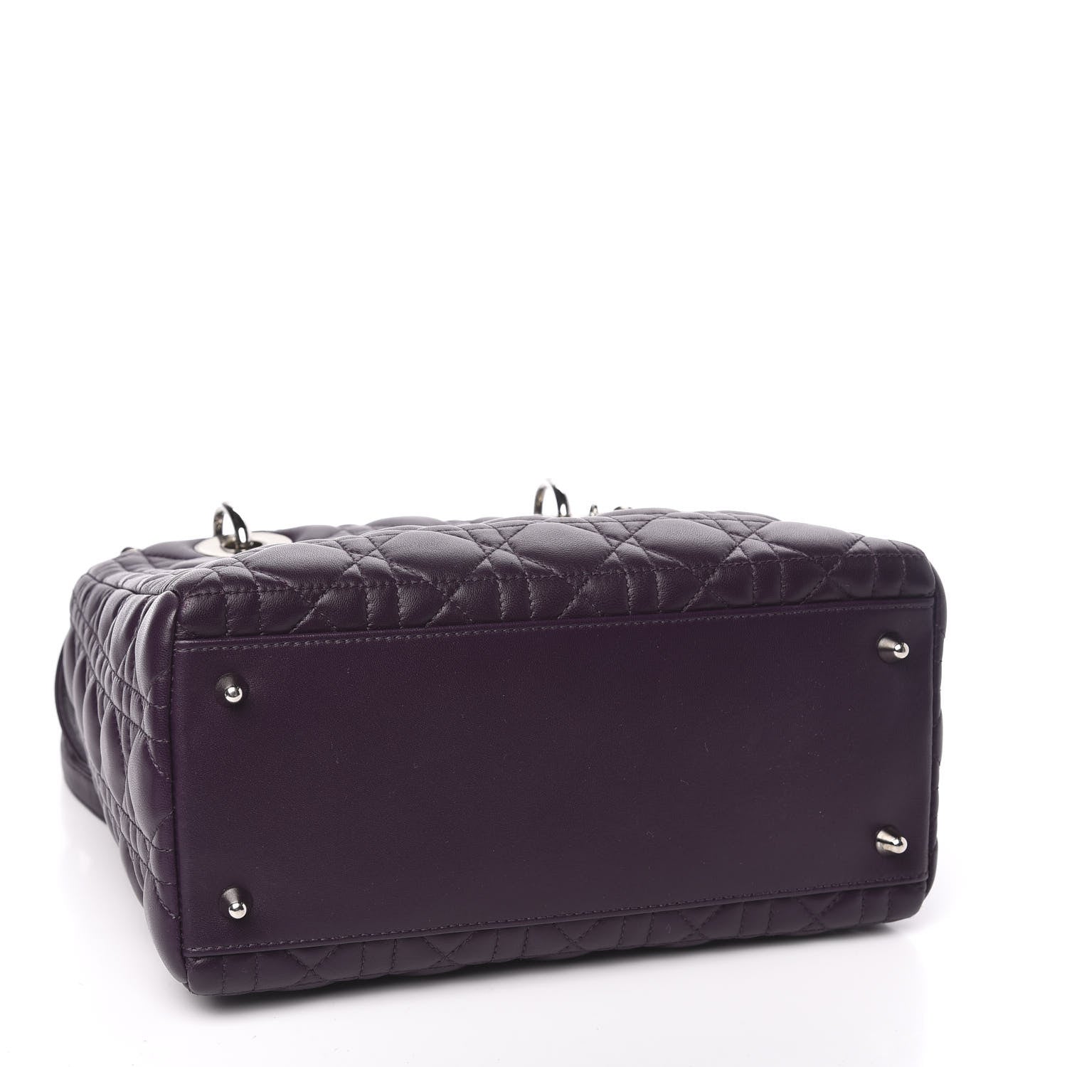 Christian Dior Lambskin Cannage Medium Lady Dior Purple 4 of 10
