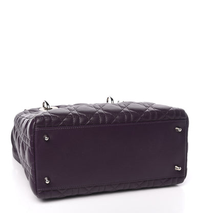 Christian Dior Lambskin Cannage Medium Lady Dior Purple 4 of 10