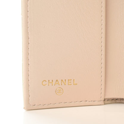 Chanel Iridescent Lambskin Quilted Double Flap Wallet Ivory 7 of 9