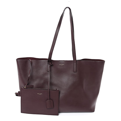 Saint Laurent Calfskin Large Shopping Tote Bordeaux 1 of 11