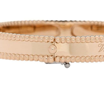 Van Cleef & Arpels 18K Yellow Gold Perlee Signature Bangle Bracelet M 3 of 5