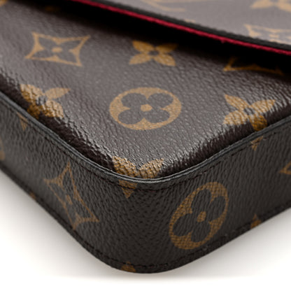 Louis Vuitton Monogram Pochette Felicie Chain Wallet Fuchsia 9 of 10