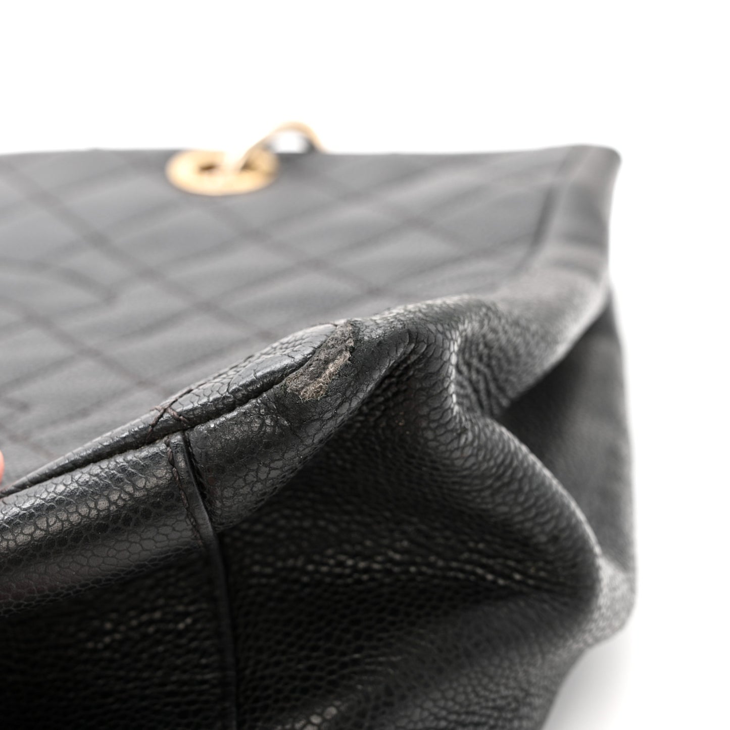 Caviar Quilted Grand Shopping Tote GST Black