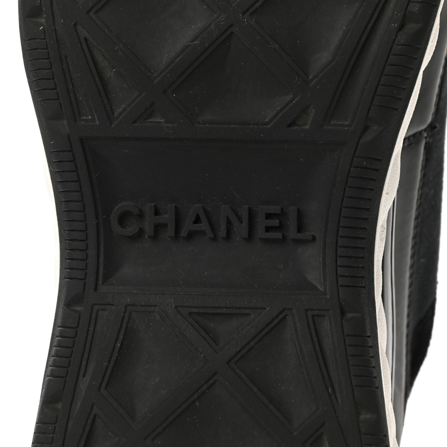 Velvet Calfskin Mixed Fibers CC Sneakers 38 Black