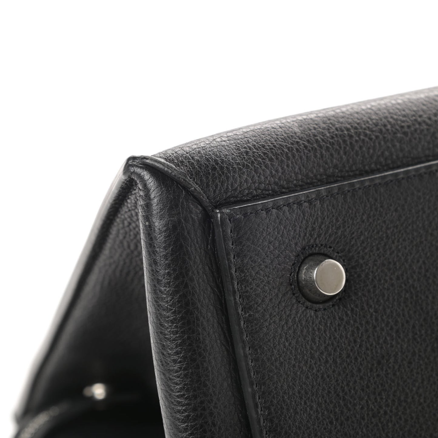 Supple Calfskin Medium Edge Shoulder Bag Black