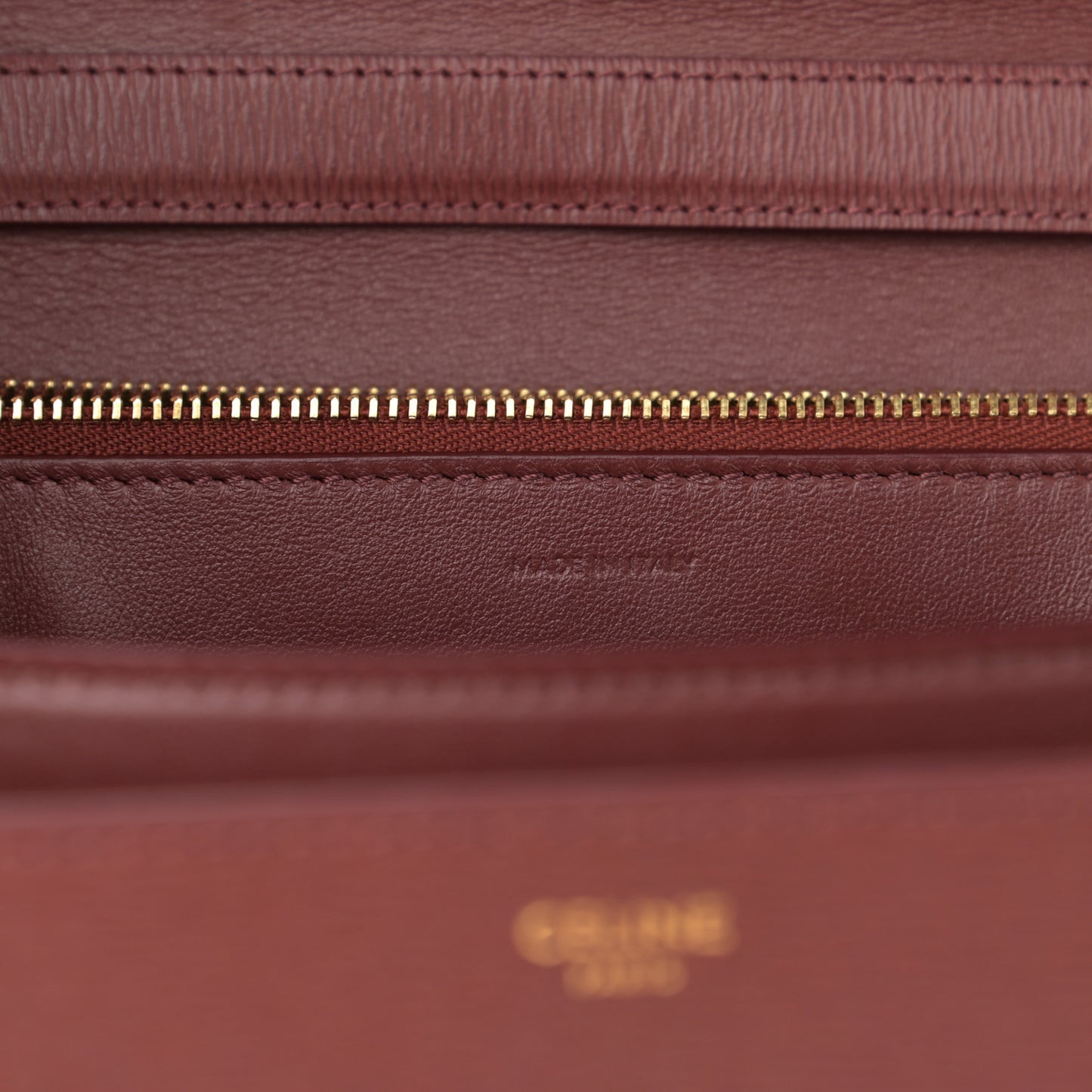 Liege Calfskin Medium Classic Box Flap Bag Burgundy