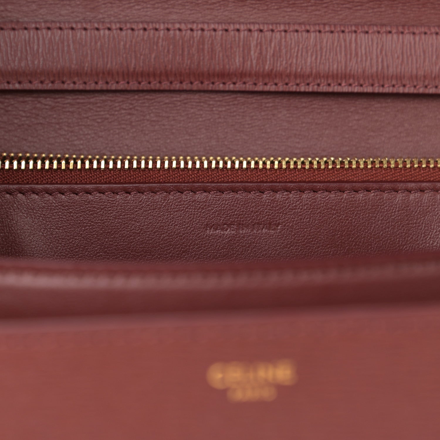 Celine Liege Calfskin Medium Classic Box Flap Bag Burgundy 7 of 11