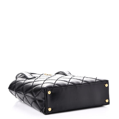 Chanel Calfskin Quilted Small Surpique Stitch Tote Black 4 of 8
