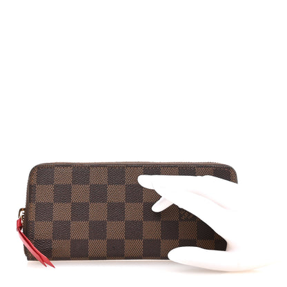 Louis Vuitton Damier Ebene Clemence Wallet Cherry 2 of 7