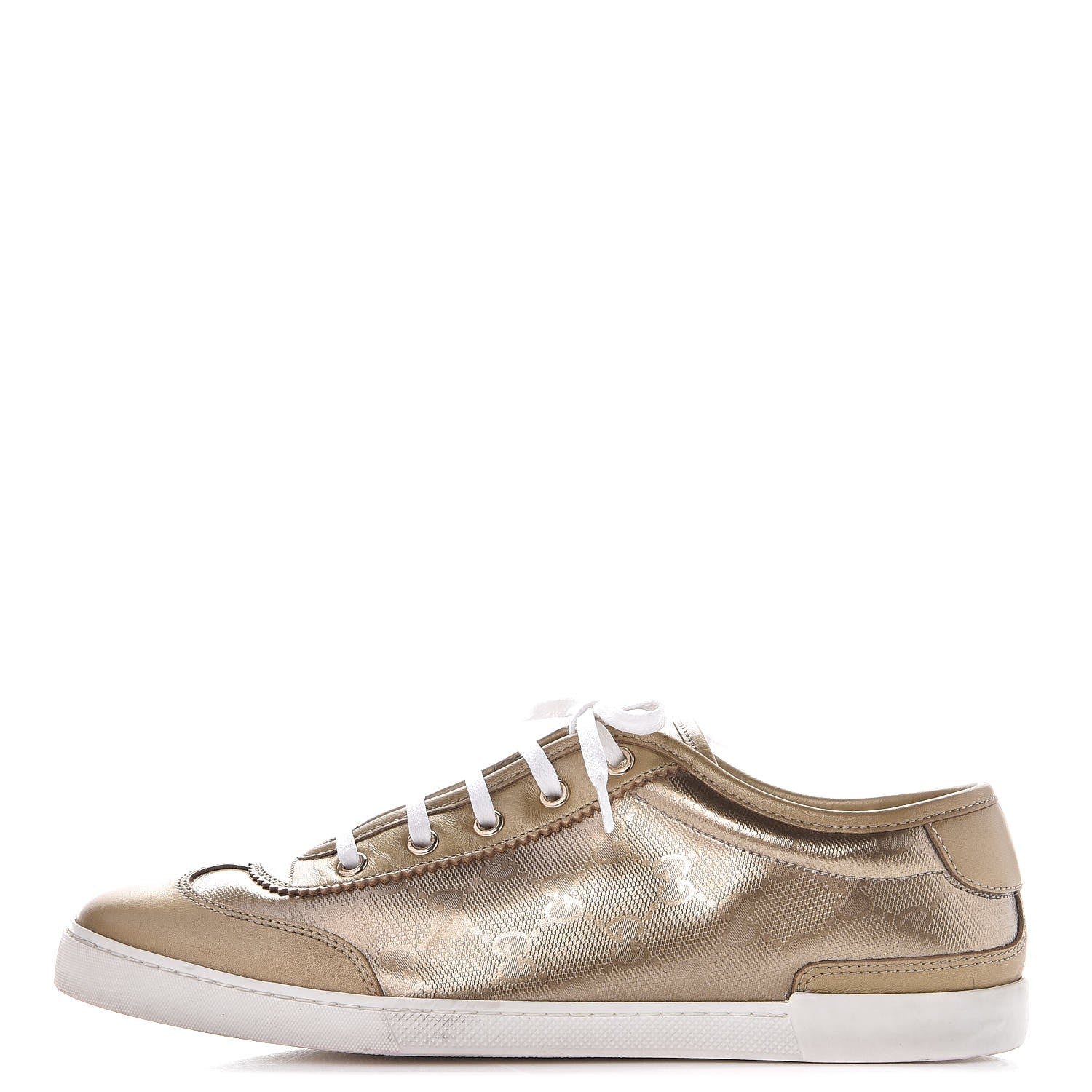 Gucci Imprime Monogram Mens Barcelona Sneakers 39.5 Champagne 1 of 10
