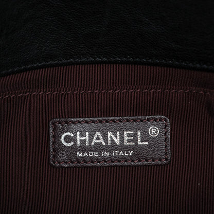 Chanel Crumpled Lambskin East West Studded Boy Flap Black 6 of 7