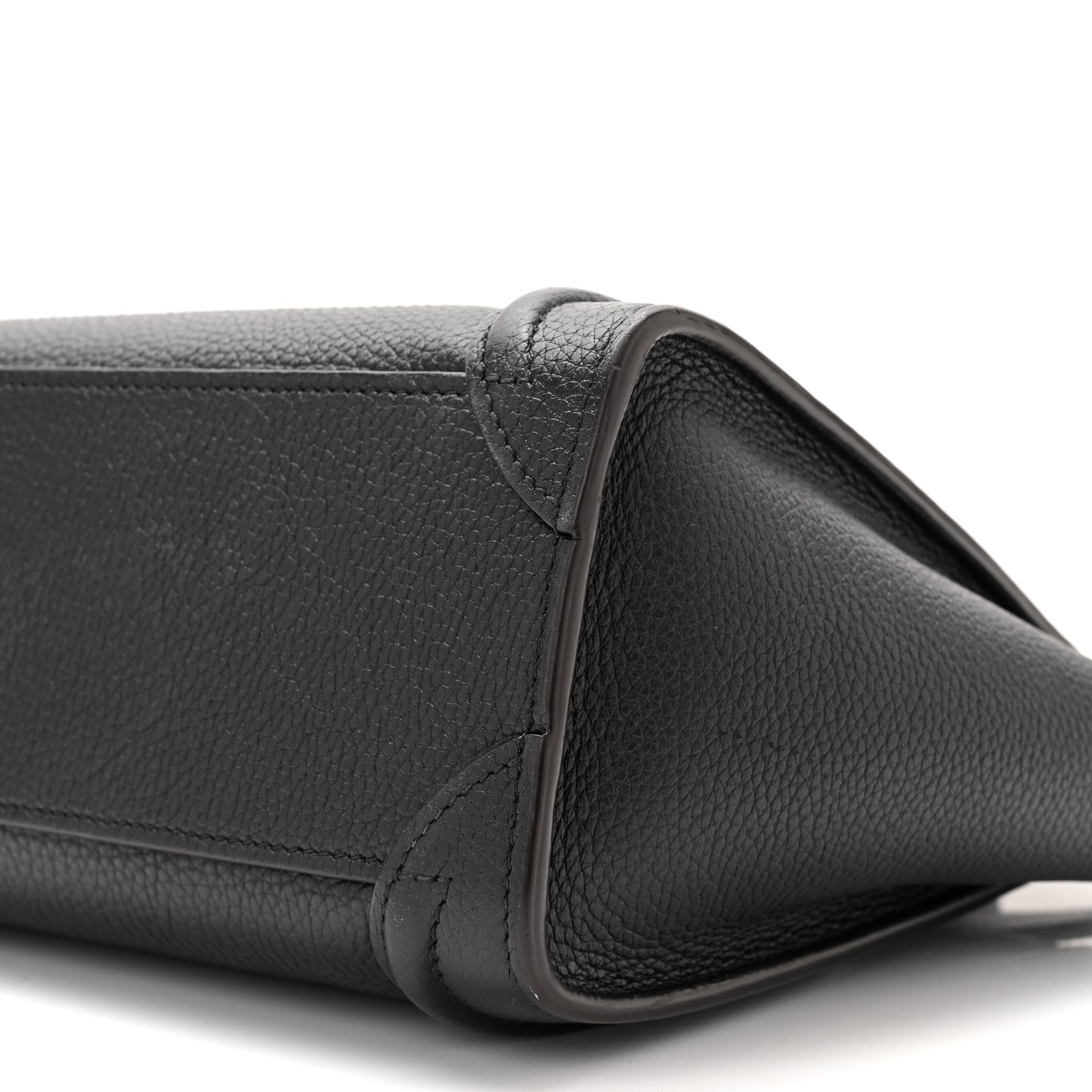 Drummed Calfskin Nano Luggage Black