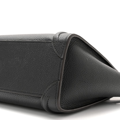 Celine Drummed Calfskin Nano Luggage Black 9 of 9