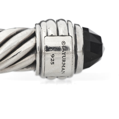 David Yurman Sterling Silver Black Onyx 10mm Cable Classics Hinged Bracelet 4 of 4
