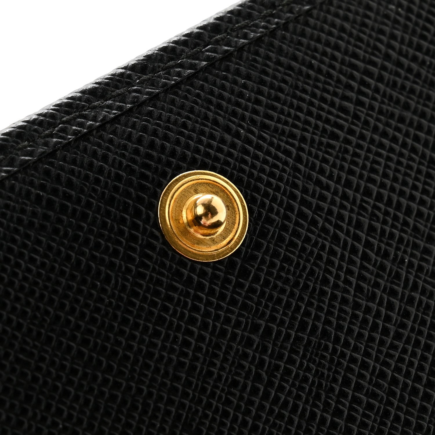 Prada Saffiano Metal Bi-Fold Wallet Black 7 of 8