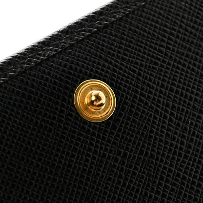 Prada Saffiano Metal Bi-Fold Wallet Black 7 of 8