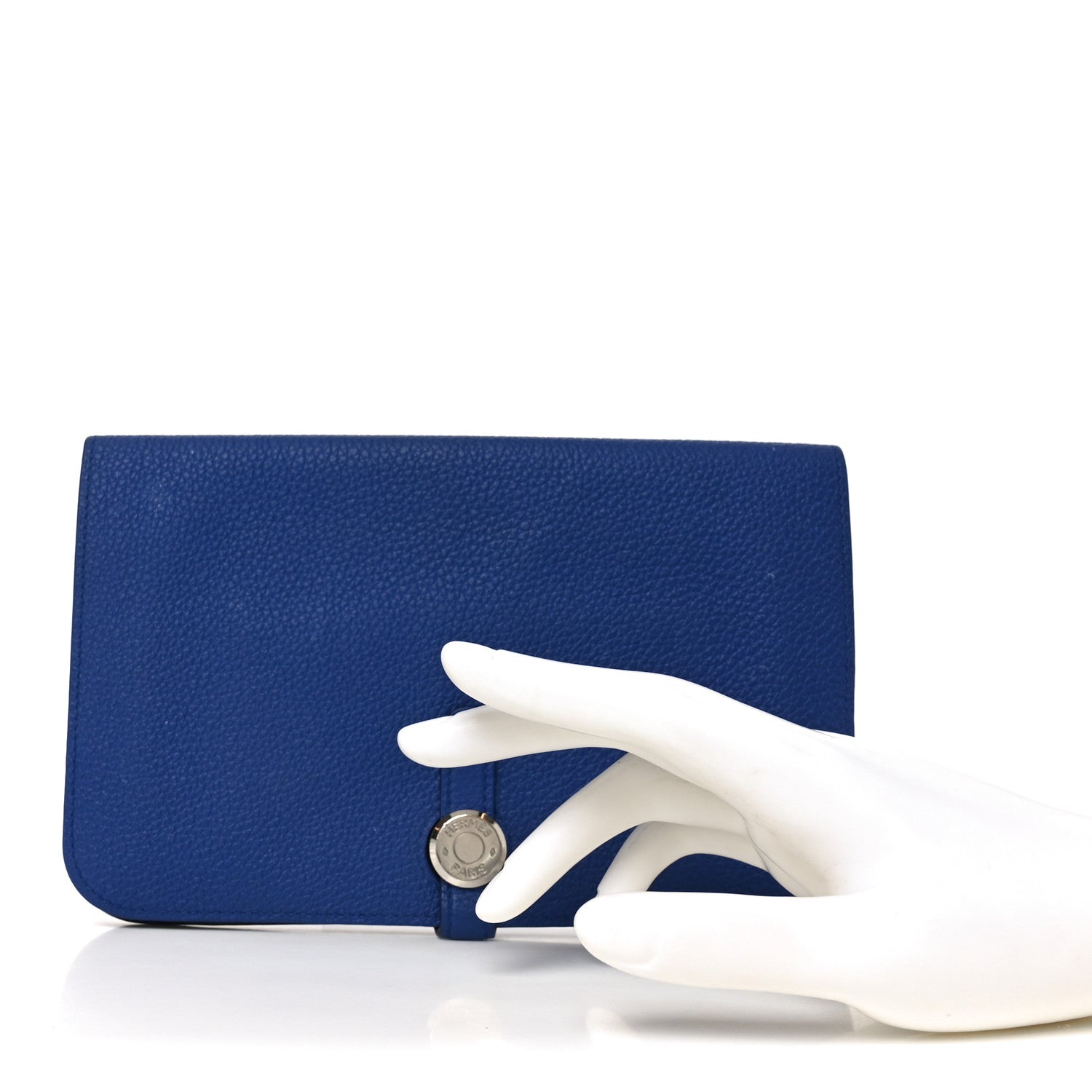 Hermes Togo Dogon Duo Wallet Bleu Electrique 2 of 7