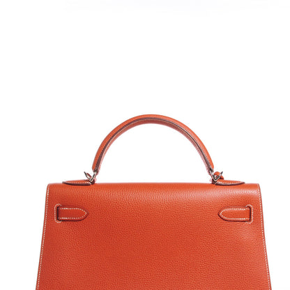 Hermes Vache Liegee Kelly Sellier 32 Brique 12 of 24