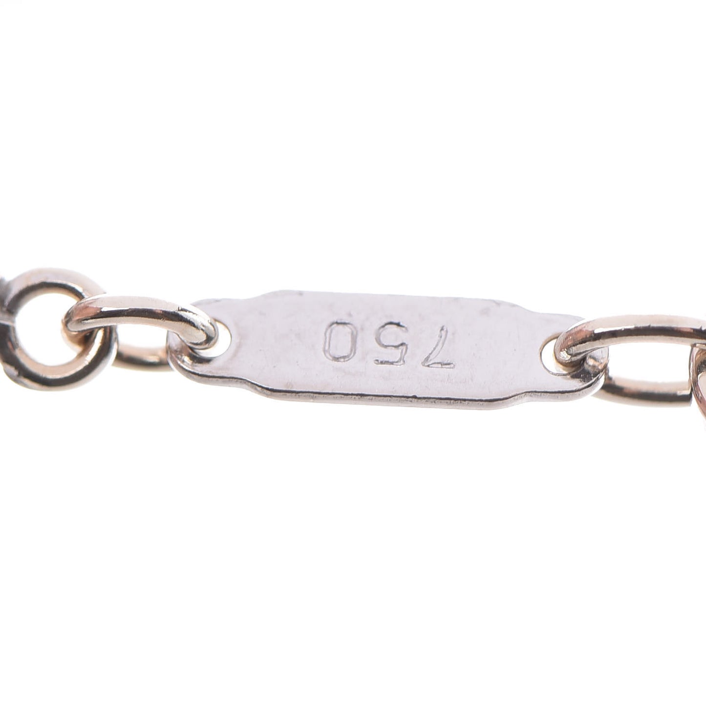 18K White Gold Diamond Streamerica Barrel Necklace